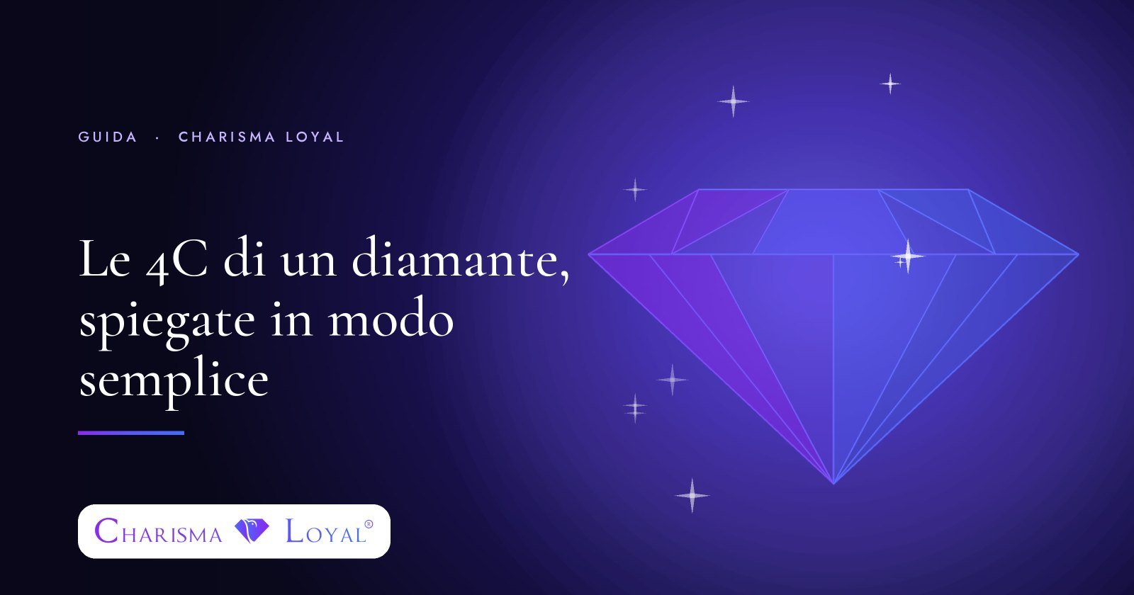 Le 4C di un diamante, spiegate in modo semplice
